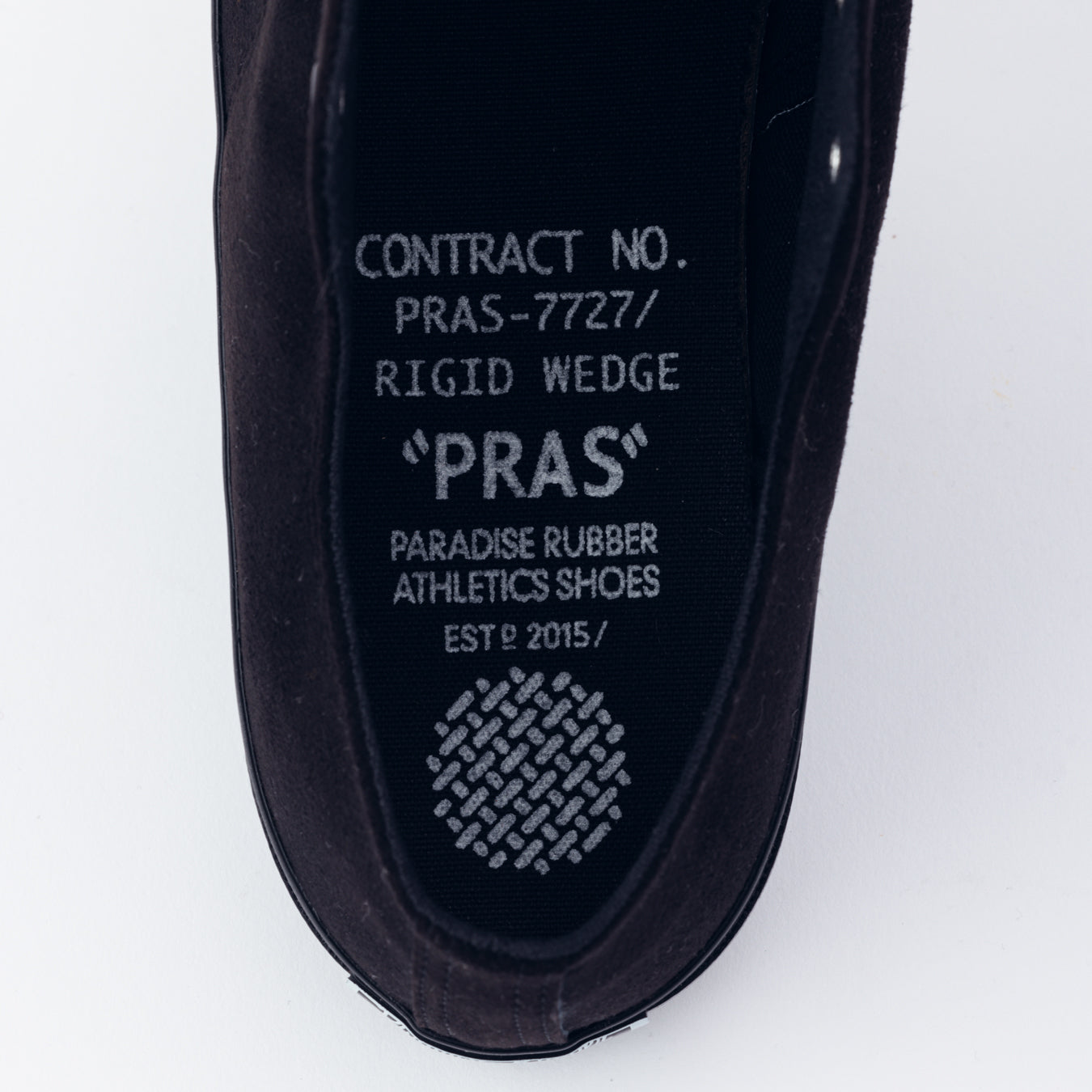PRAS-01-VEGAN - SHELLCAP LOW VEGAN SUEDE / BLACK×BLACK – PRAS2015