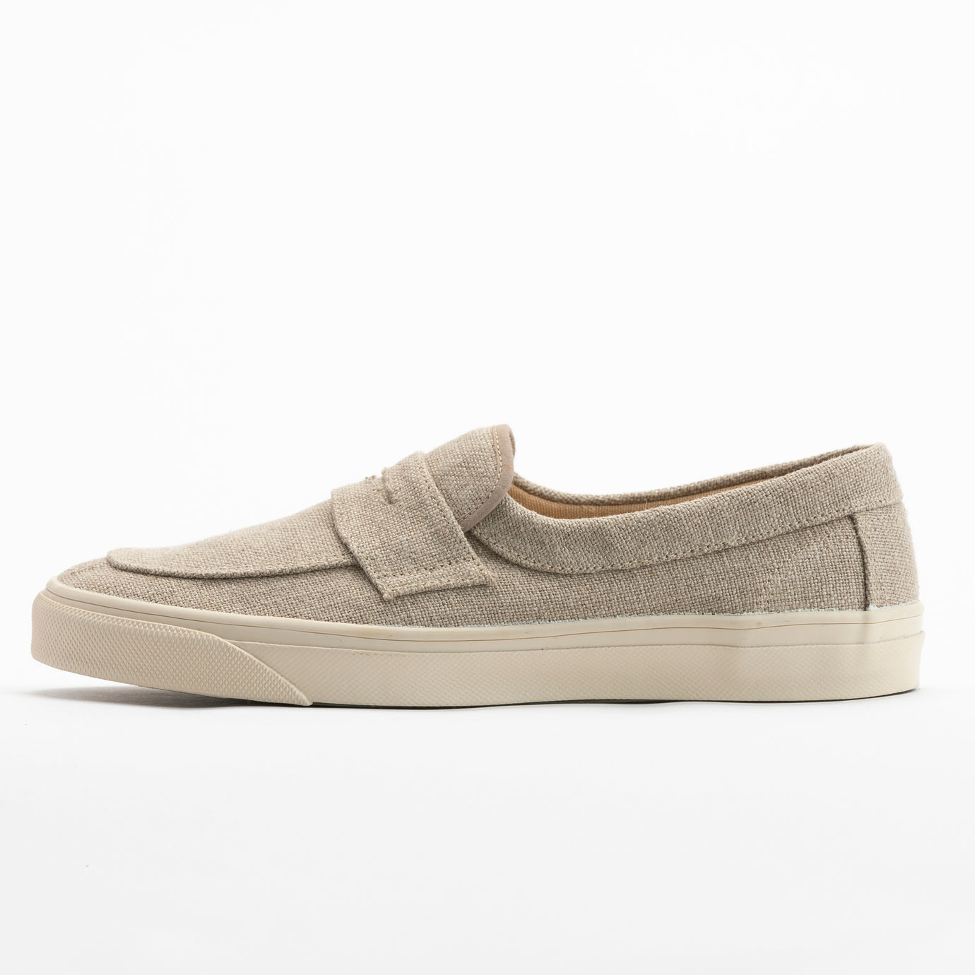 PRAS-UP02-022 LINEN / PENNY SLIP-ON LINEN - NATURAL x OFF
