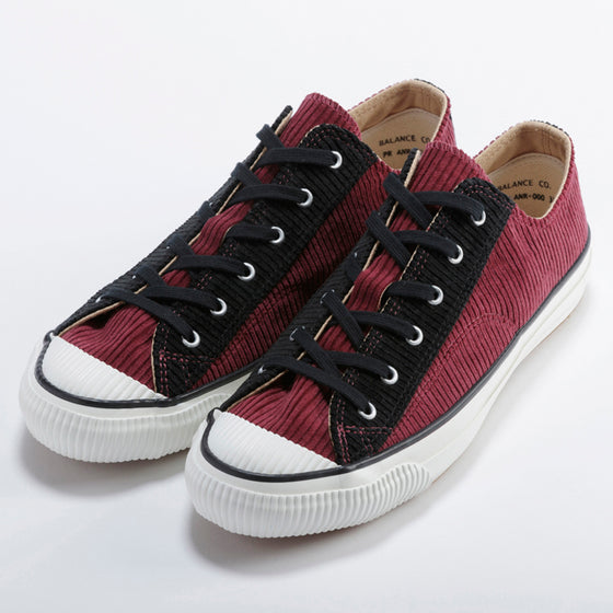 PRAS-04-002 / COLOR COMBI - BLACK/BURGUNDY x OFF WHITE