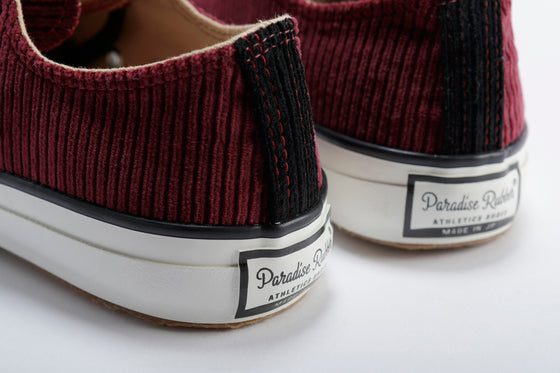 PRAS-04-002 / COLOR COMBI - BLACK/BURGUNDY x OFF WHITE