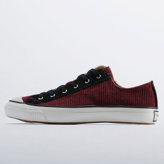 PRAS-04-002 / COLOR COMBI - BLACK/BURGUNDY x OFF WHITE